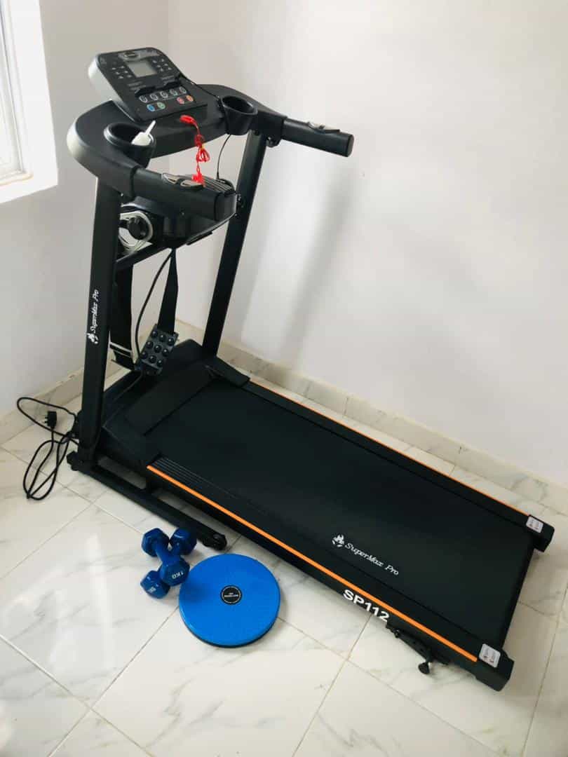 2HP SuperMax Pro Treadmill with Massager , Twister and Dumbbells - Image 2