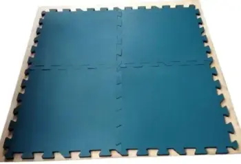 15mm Heavy Duty Interlocking Rubber Floor Mat (blue)